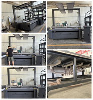 Máquina de corte CNC con cuchilla oscilante para tela de techo de coche, espuma y algodón acústico con mesa de vacío