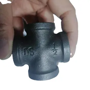 Threaded Pipe Fitting Malleable Iron Galvanized cross tee