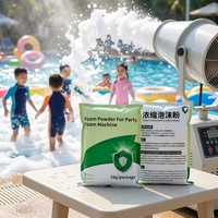 Poudre de mousse colorée 1kg/sacs pour machine à mousse, recharge complète pour machine à mousse pour fête au bord de la piscine, grande machine