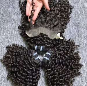 Cheveux synthétiques de qualité supérieure, mèches de cheveux ondulés lâches, cheveux noirs ondulés, cheveux humains - Product Image 4