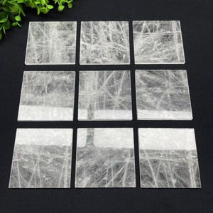 Losas de Cristal de Cuarzo Natural Pulido Personalizado, Baldosas de Piedra de Cristal Transparente para Decoración - Product Image 2
