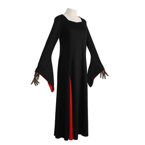 Vestido de Tess Mom, disfraz de mujer adulta de manga larga en negro y rojo, traje de cosplay para la serie de televisión Wednesday Addams Family - Product Image 3