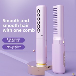 Mini Piastra per <span class=keywords><strong>Capelli</strong></span> e Pettine Arricciacapelli Portatile Senza Fili a Doppio Uso da Viaggio con Piastra in Ceramica, Alimentazione USB e Nuovo Display LCD per Uso Domestico - Product Image 5