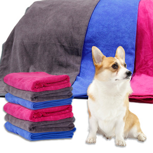 Microfiber <b>Pet</b> <b>Bathing</b> Towel Rose Red Dark Blue Dark Gray Absorbent For Dog <b>Cleaning</b> And Bathtub Use - Product Image 2