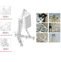 Sistema de torre de elevación para altavoces Line Array de aluminio certificado por TUV de 290*290 mm, torre de armazón de aleación para altavoces