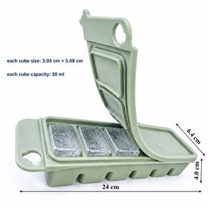 Bac de congélation en silicone alimentaire pour aliments pour bébés, 6 cavités de 30 ml avec couvercle, récipient de stockage à démoulage facile pour purées et sauces - Product Image 2