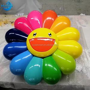 Nouvelle Décoration Murale Tournesol en Fibre de Verre, Sculpture DIY pour Intérieur et Extérieur, Statue de Jardin Décorative - Product Image 4