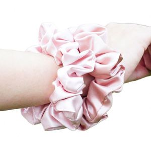 Pure <b>100</b>% Mulberry <b>Silk</b> Fashion Solid Color <b>Scrunchies</b> Care Women <b>Hair</b> Accessories - Product Image 1