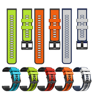 Correa Deportiva Ajustable de 20/22 mm para <span class=keywords><strong>Reloj</strong></span> <span class=keywords><strong>Inteligente</strong></span> con Hebilla de Pin para <span class=keywords><strong>Amazfit</strong></span> GTR 5/4/3/2, Silicona, 14 Colores - Product Image 4