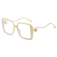 Nouvelles lunettes de soleil unisexes tendance 2026 – Monture intégrale haut de gamme, style rétro carré, grandes, anti-lumière bleue, verres transparents