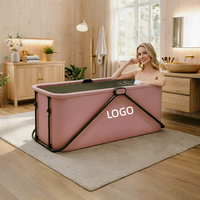 Baignoire froide gonflable portable sans installation, pliable et personnalisable pour adultes, pour la récupération, le bain de glace et comme bain à remous