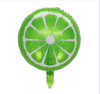 Ballons en aluminium fruits d'été : pastèque, orange, fraise, kiwi, fruit du dragon, fruit étoilé pour décorations de fête sur le thème tropical