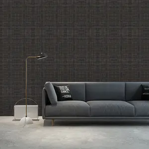 Wholesale Fireproof Wall Paper PVC Black wallpaper 3d home decorative