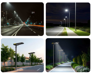 IP65 ngoài trời không thấm nước LED năng lượng mặt trời điều khiển từ xa đèn đường Đèn pha tiết kiệm năng lượng đèn chiếu sáng đường - Product Image 4