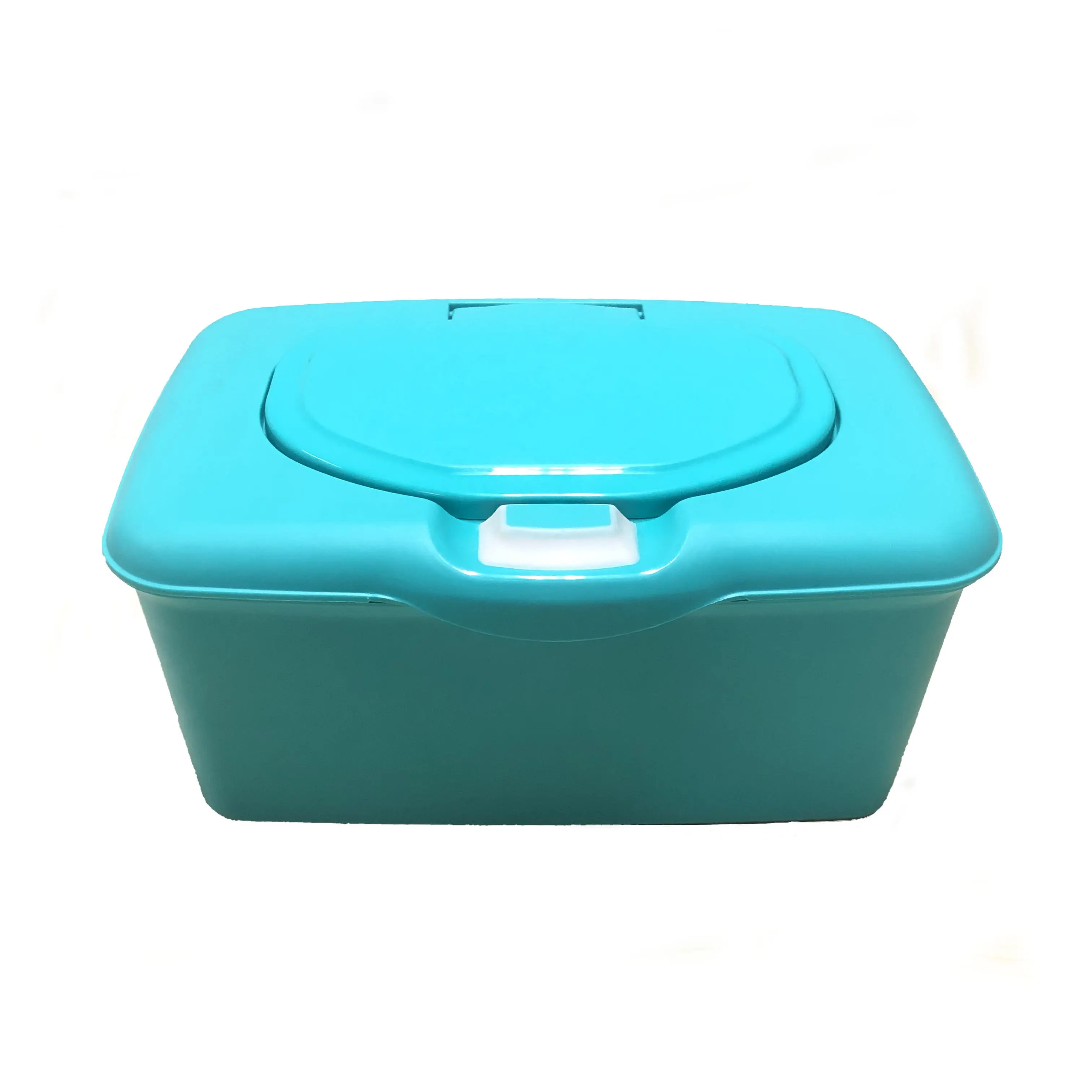 Dispensador de toallitas con interruptor de presión para bebé, caja de pañuelos húmedos de plástico para baño, Color personalizado, precio de fábrica