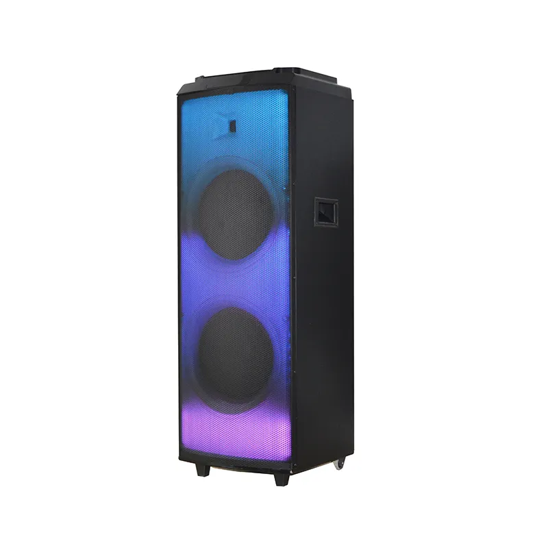 Altavoz portátil con carrito de 12 pulgadas, torre de Karaoke de 100w con sistema de altavoces Pa para Dj