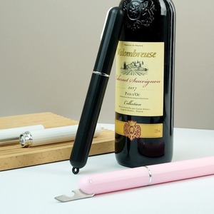 Stainless Steel <b>Pen</b> Style Pneumatic Corkscrew Vacuum Wine Opener Portable Tool <b>White</b> Black Pink - Product Image 1
