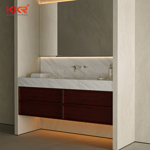 Diseño KKR de Calidad, Lavabo Moderno con Encimera de Mármol de Color <span class=keywords><strong>para</strong></span> Baño, Mueble de Pared <span class=keywords><strong>para</strong></span> <span class=keywords><strong>Lavamanos</strong></span> y Sanitario - Product Image 4