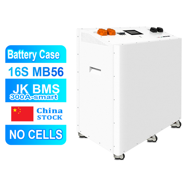 16S MB56 Battery Box Case JK BMS 628Ah Heating Pad Fire Extinguishers DIY for 16PCS for MB56 LCD Display IP54 Metal RS485/CAN