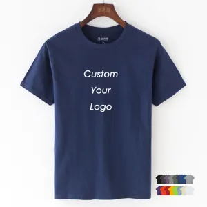 High Quality Blank Unisex Organic Cotton O-Neck Tshirts Custom Printing Graphic Logo Customised Label Men's T-Shirts In Bulk