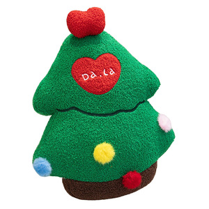 Cuscino Decorativo Natalizio a Forma di Albero di Natale e Omino di Pan di Zenzero, in Peluche Corto e Cotone PP, per Divano e Finestra, Ideale per Bambine - Product Image 5