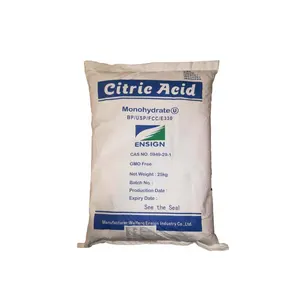 Acido citrico monoidrato di grado industriale 25kg acido mono citrico