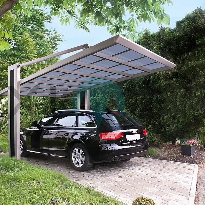 Usu Polycarbonaat Plafondmateriaal Aluminium Frame Carport Luifel Gemaakt In China