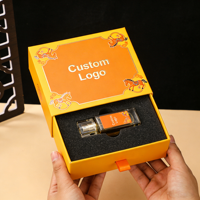 Boîte rigide en carton pour parfum avec poignée à languette, logo personnalisé, insert en mousse et dorure à chaud pour l'expédition de parfums en gros pour petites entreprises