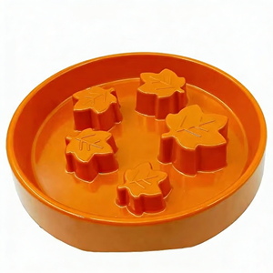 Comedero Lento para Mascotas con Diseño de Hoja, Dispensador de Alimentos para Perros y Gatos - Product Image 3