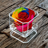 Boîte cadeau personnalisée pour mariage, fête nuptiale, rose éternelle, boîte de fleurs éternelles pour anniversaire, Noël, décoration