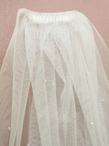 <span class=keywords><strong>Velo</strong></span> de <span class=keywords><strong>Novia</strong></span> para Fiesta Go Party 2023, Popular, de 50 cm de Largo, Liso, Blanco, con Perlas - Product Image 3