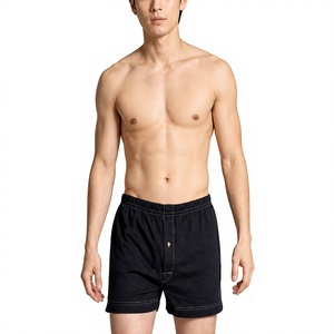 Wholesale Direct Factory Custom Logo 100% Cotton <b>Men's</b> <b>Boxer</b> <b>Shorts</b> Soft Stretch Knit Breathable Mid-Rise Plain Dyed Underwear - Product Image 6