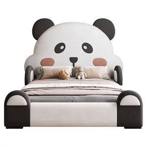 Lit Garde-corps Panda pour Garçons et Filles 1,5 m, Cadre en Bois avec Rangement, Lit Thème Princesse pour Adolescents, Chambre d'Enfant - Product Image 5