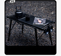Table de camping pliable multifonctionnelle populaire en acier au carbone, avec une forte capacité de charge, pour le camping en plein air