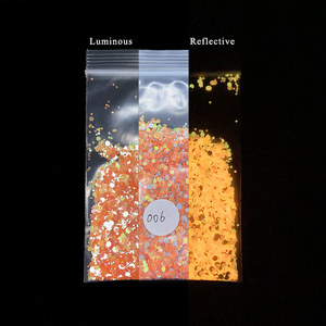 2025 popolare bagliore fosforescente di Glitter Chunky luminoso in Glitter scuro per la decorazione DIY - Product Image 4