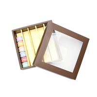 Boîte brune de dates avec logo personnalisé en gros Boîte d'emballage en baklava de luxe en papier cartonné de qualité supérieure