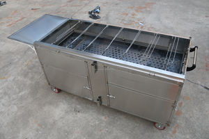 Parrilla <span class=keywords><strong>de</strong></span> Carbón para Asar Pollo y Pescado <span class=keywords><strong>al</strong></span> Aire Libre <span class=keywords><strong>de</strong></span> 4 Niveles HJ-KJL4 - Product Image 2