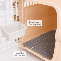 Cage de transport pour animaux de compagnie, grande, durable, respirante, en ABS solide, approuvée par les compagnies aériennes pour chiens et chats, pour voyages en plein air