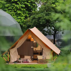 Китайский производитель, Роскошные водонепроницаемые холщовые палатки для сафари, стальной каркас для отеля, курортного отеля, уличные глэмпинговые палатки - Product Image 2