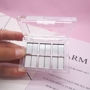 พาเลทอายแชโดว์แบบใส DIY 10 ช่อง กล่องเก็บเครื่องสำอางพลาสติก สำหรับเก็บตัวอย่างสีและรีฟิล - Product Image 1