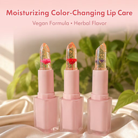 Baume à lèvres hydratant et réparateur végétalien à marque privée, imperméable, changeant de couleur, effet gelée florale, naturel, biologique, aux fruits, personnalisable