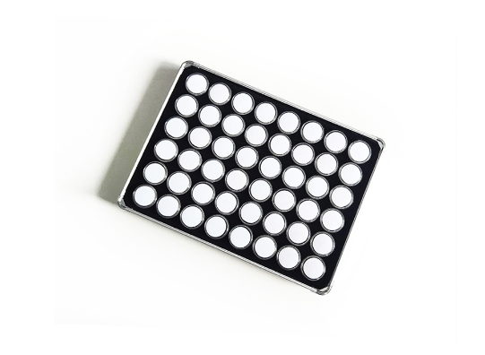 Blanc + noir (couvercle rotatif) 48 pièces