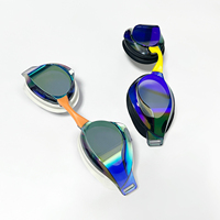 Lunettes de natation anti-buée à revêtement miroir sans fuite, protection oculaire, étanches, en silicone, pour adultes