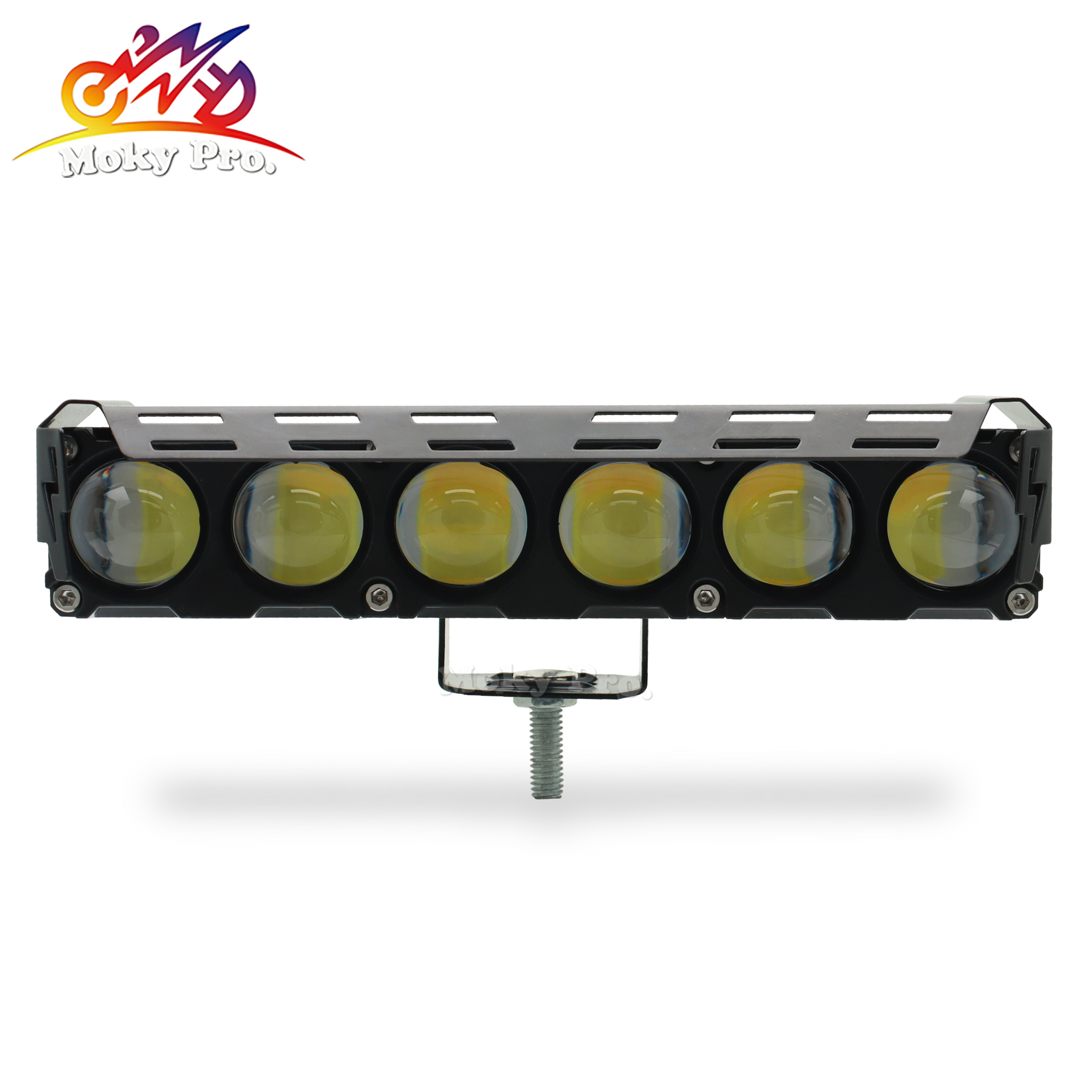 Auxiliary Light LED Work Lamp for Motorcycle 12-80V White Yellow No Flash 6Lens Fog Light