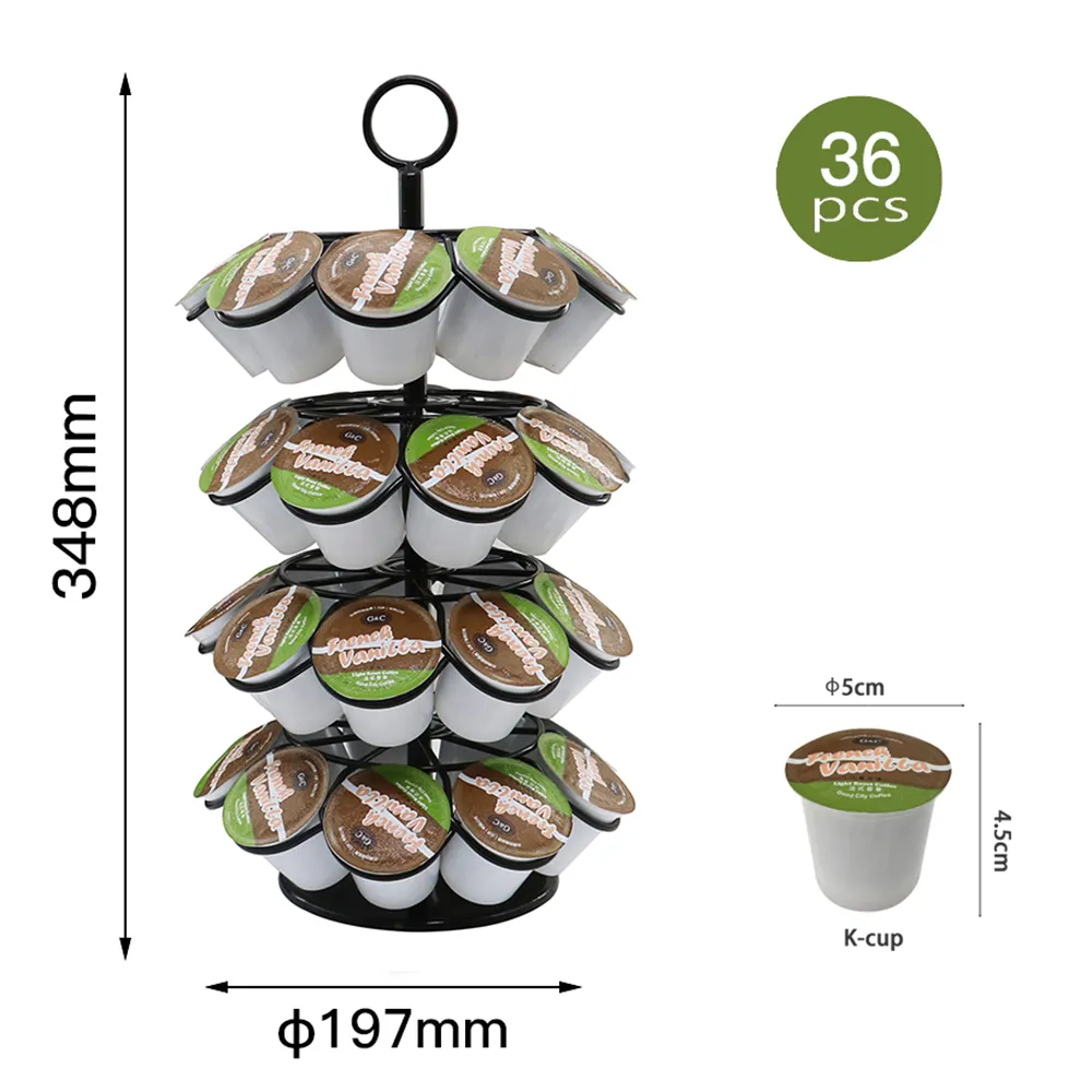 Kitchen Detachable Capsule Coffee Pod Storage Organizer with 36pcs K-Cups