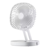USB recargable 4,5 W silencioso Mini enfriador de aire portátil ventilador de escritorio plegable purificación de aire de tres velocidades para el hogar Hotel