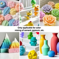 Ensemble de 30 pigments à base d'eau de 0,34 oz (10 ml) pour la coulée de résine écologique, la poudre de plâtre, le jesmonite, couleur vibrante et durable
