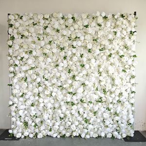Pannello Floreale Artificiale Bianco 8x8 per Decorazione Sfondo Matrimonio e Baby Shower - Product Image 3