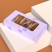 Boîtes en papier écologiques pour fêtes, sushis, fruits, chocolats, biscuits, desserts, emballages de traiteur avec fenêtre