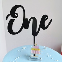 Acryl Handgeschriebene Einzelne Tortendekoration Nummer für Baby-Geburtstagsparty Kuchendekoration Partyzubehör Großhandel Lebensmittelsicher